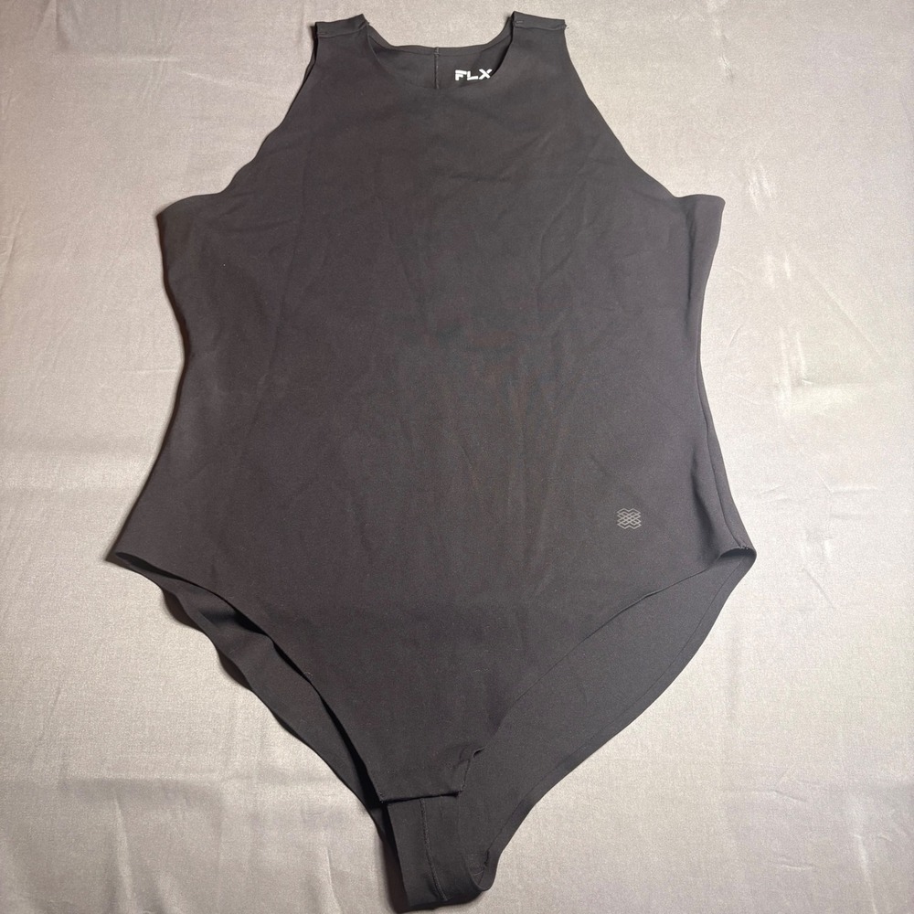 FLX Urban Commuter Bodysuit Womens Large Black High Neck Sleeveless RN73277